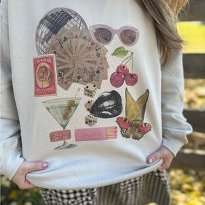 Graphic Sweatshirt with Retro Print